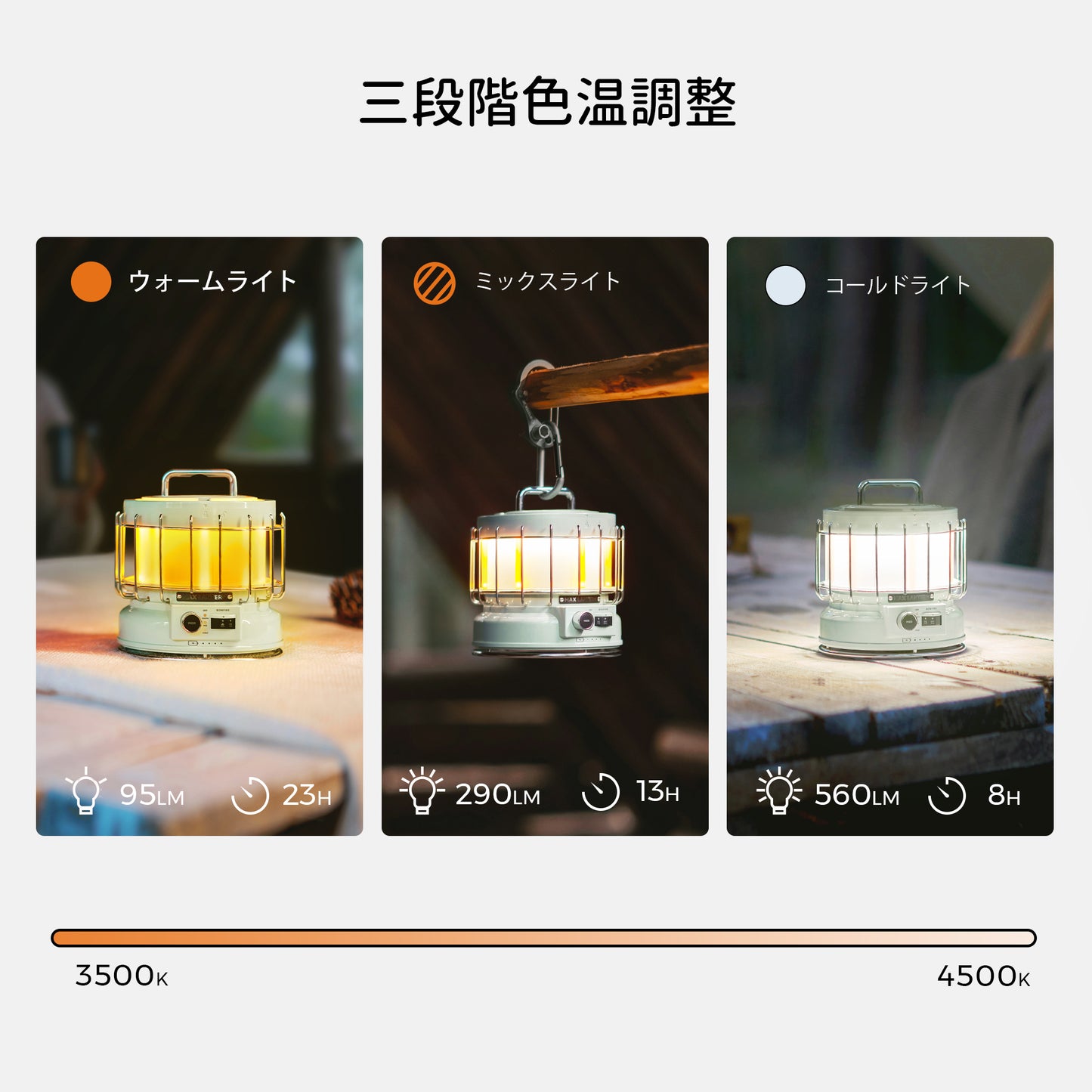 MAX LANTERN-3-in-1 ヴィンテージランタン 炎付き