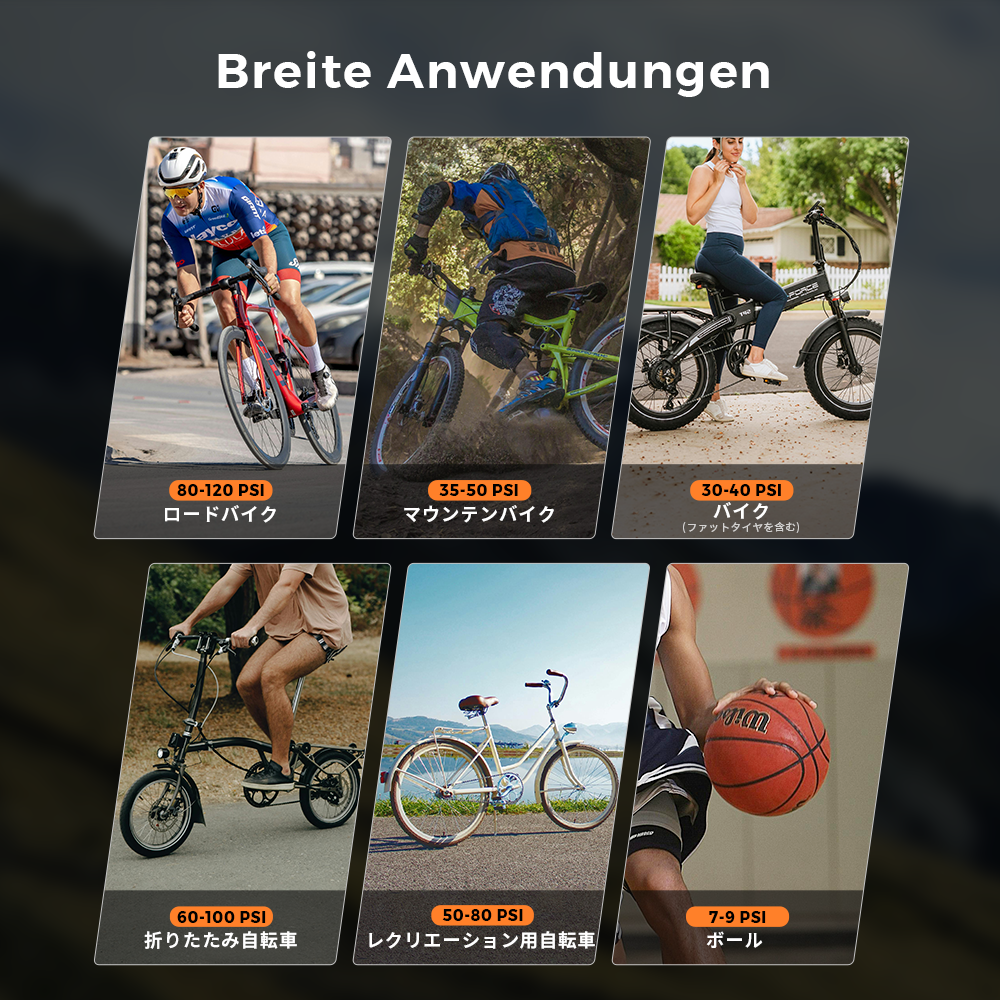 TINY BIKE PUMP PRO-120 PSI高圧LEDディスプレイ自転車ポンプ